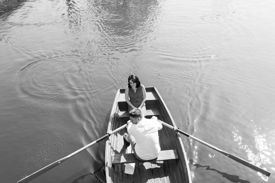 Flatford boats engagement shoot